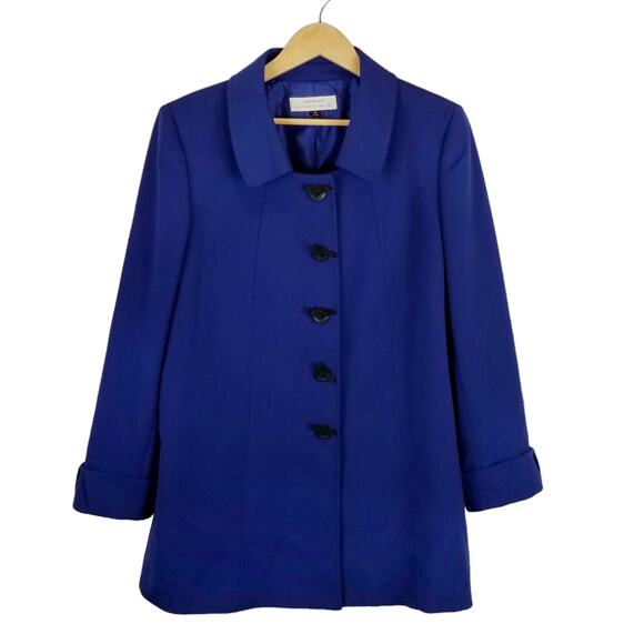 Tahari Arthur S. Levine Women's Royal Blue Jacket Coat Size 16 - Picture 1 of 9